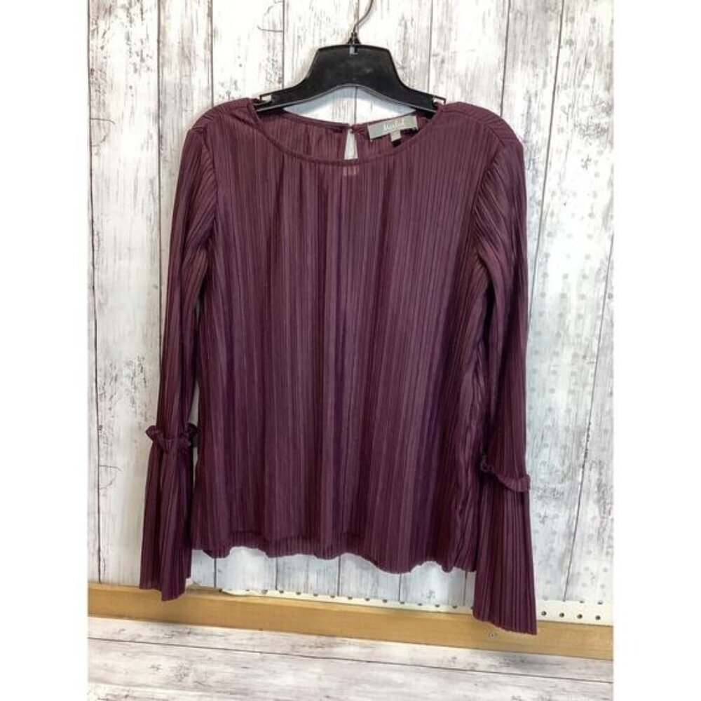 Acubi mermaidcore fairycore Marled Long Sleeve Dress Burgundy Small